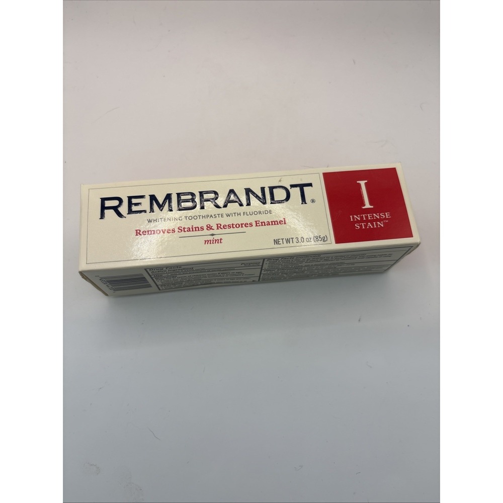 Rembrandt Whitening Toothpaste with‎ Fluoride Intense Stain Mint Flavor 3.0 Oz